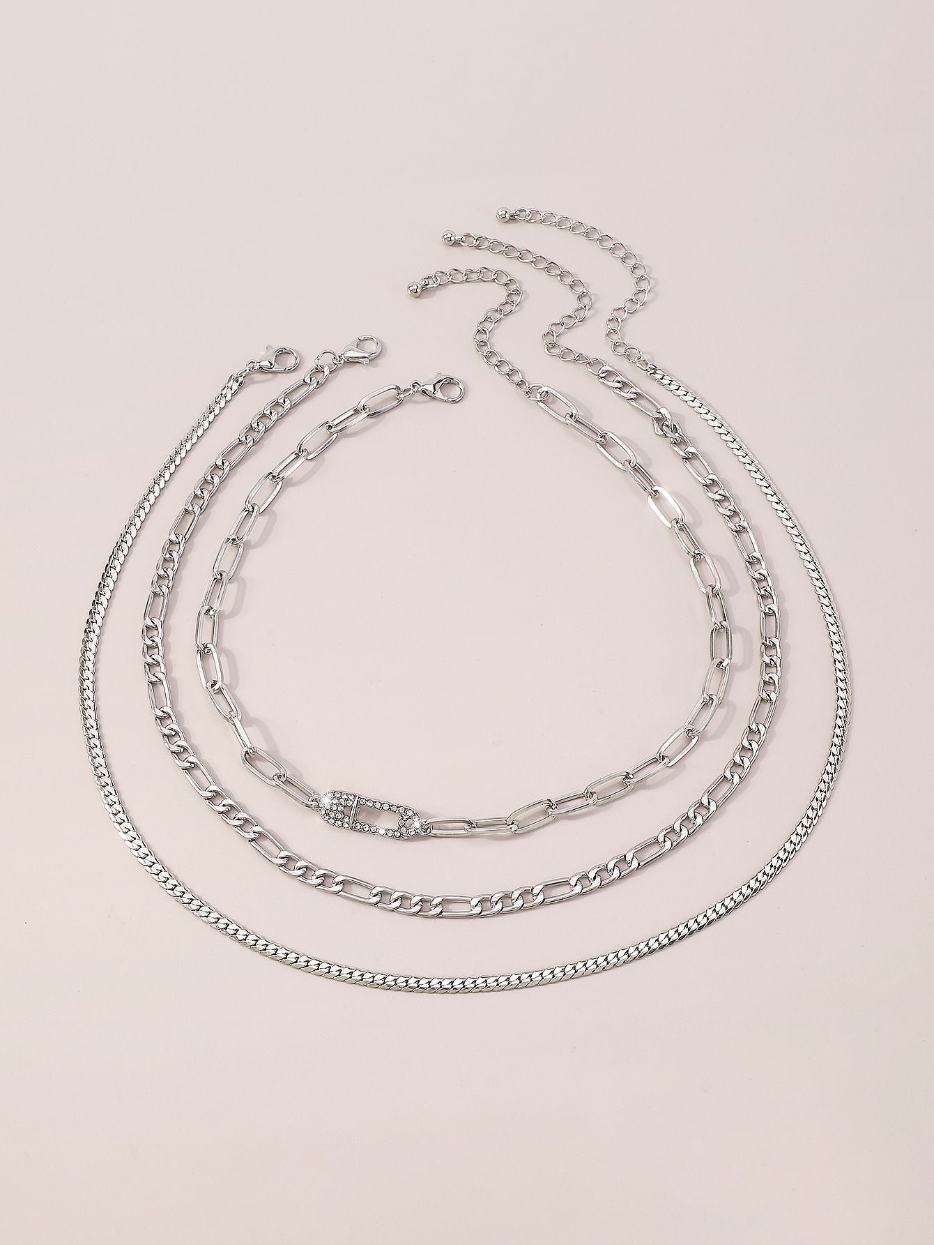 3pcs/set Minimalist Layered Chain Necklace