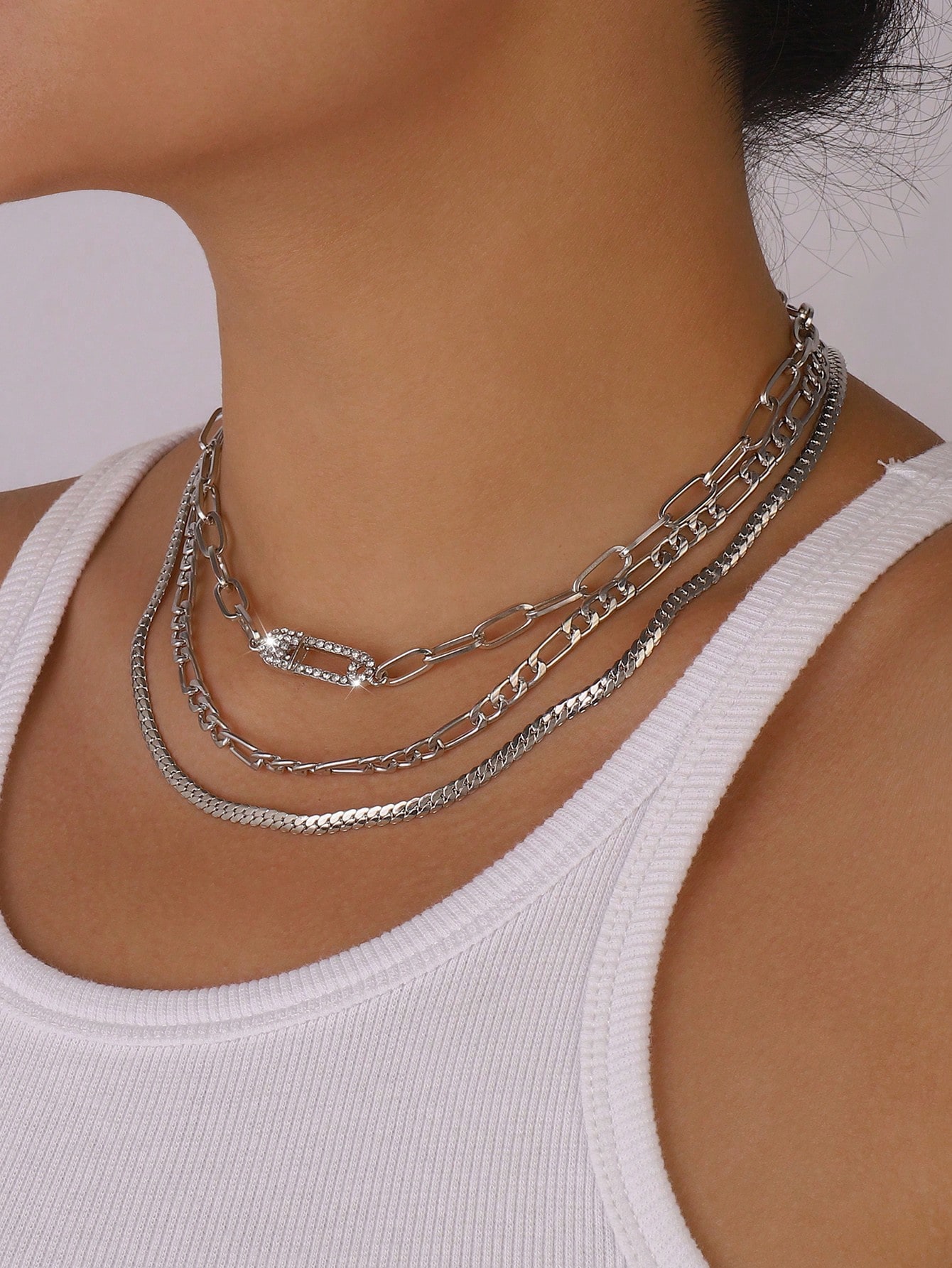 3pcs/set Minimalist Layered Chain Necklace